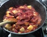 Une image de l'étape 7 de Compote de pêches de vigne, pomme et bananes.