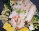 A picture of step 11 of My Garlic lemon,fennel fish dish & Veg. 😀.