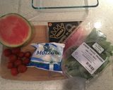 A picture of step 2 of Watermelon and mint salad.