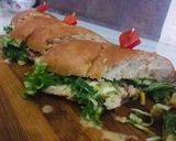 A picture of step 3 of Multigrain bread veggie sandwiches.