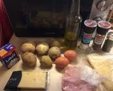 A picture of step 1 of Layered potatoes.