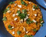 Une image de l'étape 5 de Risotto al pesto rosso.