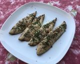Une image de l'étape 6 de Filets de maquereau à la moutarde truffée et persil.