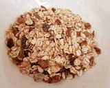 A picture of step 1 of My Musili with Fruit Coconut Clusters seeded Breakfast. 🙄.