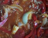 A picture of step 2 of Mexican style rice.