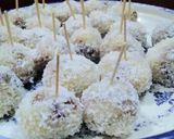 A picture of step 3 of (No Bake) Coconut Date Balls - The Healthy Epicurean.