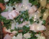 A picture of step 4 of Palak pizza.