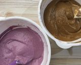 Foto langkah ke 6 dari resep Chiffon Belang Putih Telur Taro - Chocolate.