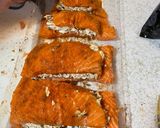 A picture of step 4 of Brown sugar bourbon glazed stuffed salmon.