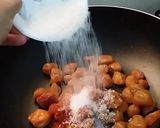 A picture of step 3 of Plum sauce in two different way.