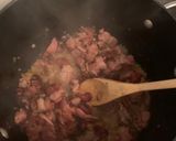 A picture of step 2 of Bacon and Pea Pasta.