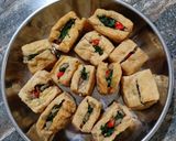 Foto langkah ke 4 dari resep Tahu Goreng Isi Bayam Jamur Pedas.