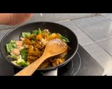 A picture of step 7 of Pad See Ew with Pork.
