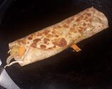A picture of step 5 of Veg frankie rolls.