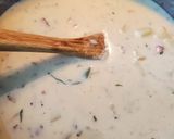 A picture of step 5 of Loaded Potato Soup- the quick cheat version.