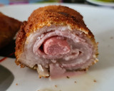 Foto del paso 6 de la receta: Rollitos de pollo, queso y salchichas