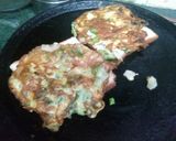 A picture of step 1 of White Bread with omelette.
