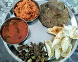 A picture of step 9 of Kuttu parantha.
