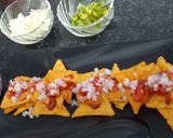 A picture of step 2 of Chessy Mango Nacho.