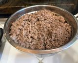 A picture of step 1 of Ground Beef Burrito.