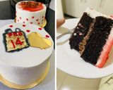 A picture of step 8 of Bento Chocolate Cake.