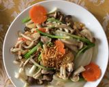 Hình bước làm 7 của món Nấm xào bơ tỏi