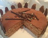 Foto del paso 1 de la receta Tarta de chocolate rellena de dulce de leche