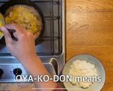 A picture of step 6 of Oyakodon.