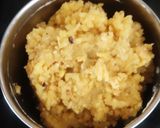 A picture of step 1 of Moong dal Halwa.