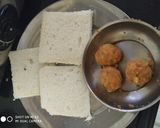 A picture of step 1 of Bread dahi vada.