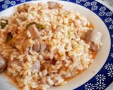Foto del paso 8 de la receta Arroz con Pincho de Pollo y Salchicha (Arroz de Aprovechamiento)