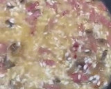 Foto del paso 5 de la receta: Risotto de champiñones, cebollita y bacon!