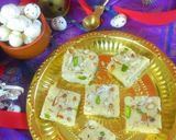 A picture of step 5 of Makhana Burfi.
