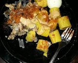 A picture of step 3 of Boiled plantain orishirishi.