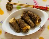 日式牛雪花烤杏鮑菇/烤箱的食譜步驟3照片