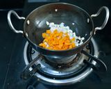 A picture of step 2 of Tricolour Poha 🇮🇳.