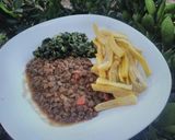 A picture of step 4 of Banana fries with lentils #themechallenge#bananas.