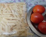 A picture of step 1 of Red sauce vegetables Italian pasta.