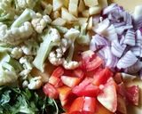 A picture of step 2 of Daliya pulav.