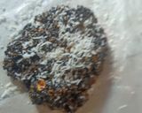 A picture of step 2 of Black Sesame Coconut Chikki.