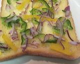 A picture of step 3 of Pizza Toast.