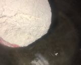 A picture of step 8 of Ogbono soup with white amala.