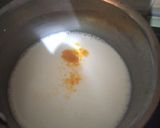 A picture of step 1 of Rava coconut burfi cardamom flavour.