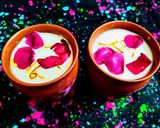 A picture of step 3 of Rose Thandai.