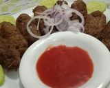 A picture of step 6 of Seekh kabab.