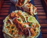 এগ চিকেন কাঠি রোল(Egg chicken kathi roll recipe in Bengali) রেসিপির ধাপ 5 ছবি