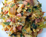 Foto del paso 7 de la receta: Revuelto de huevos con cebolletas tiernas, ajos y atún rojo