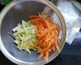 Hình bước làm 1 của món Gỏi cuốn chay và tôm