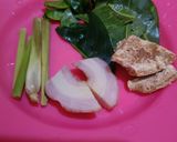 Foto langkah ke 2 dari resep Ase cabe ijo, Lidah sapi plus tahu.