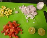 A picture of step 1 of Bhel puri.